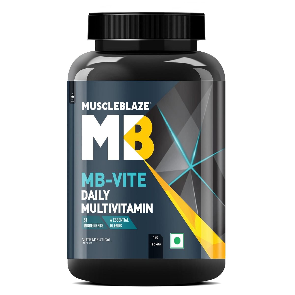 

MuscleBlaze MB-Vite Daily Multivitamin (120 Tablets) | With 51 Ingredients & 6 Blends | Vitamins & Minerals, Prebiotic & Probiotics, Amino Acid Ble...