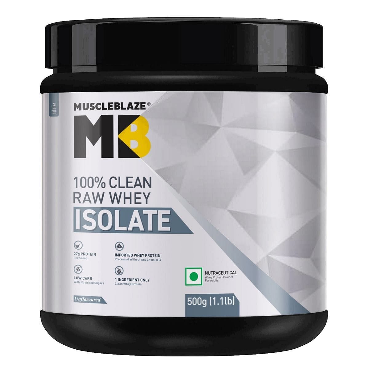 MuscleBlaze 100% Clean Raw Whey Protein Isolate (Unflavoured) | 27g Protein per Scoop | Easy to Digest-image-21