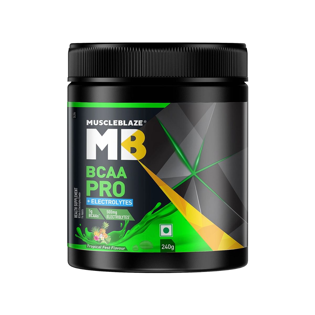 

MuscleBlaze BCAA Pro Powder, Powerful Intra Workout (Tropical Fest, 240g, 30 Servings) | With 5g Vegan BCAAs & 500mg Electrolytes