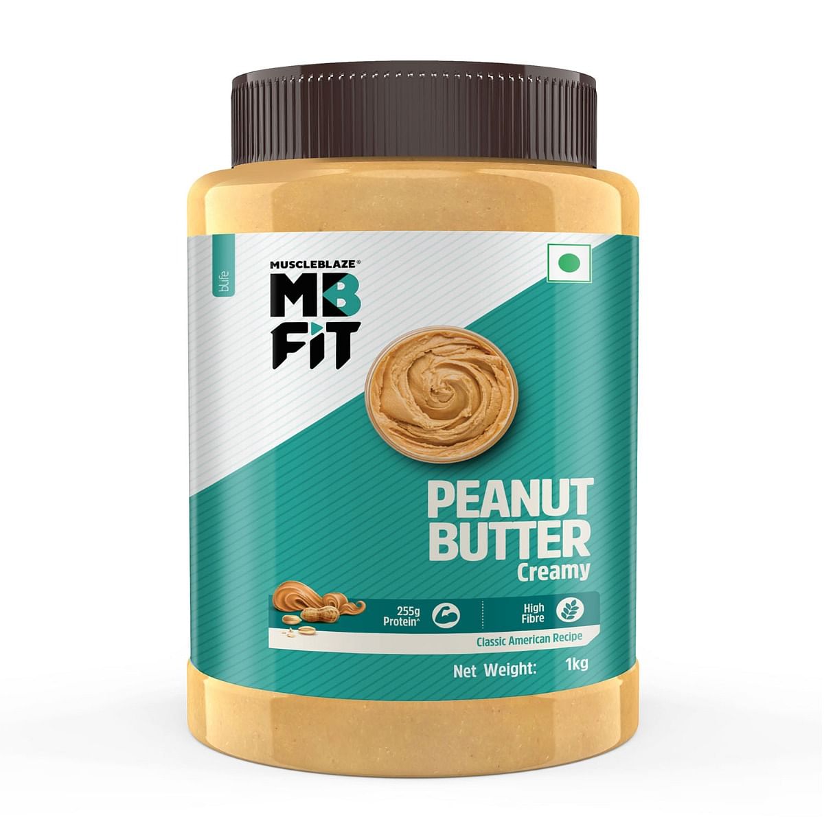 

MuscleBlaze Classic Peanut Butter with Omega 3 & 6, Creamy, 255 g Protein Per Pack, Fibre Rich, No Trans Fat, 1 kg