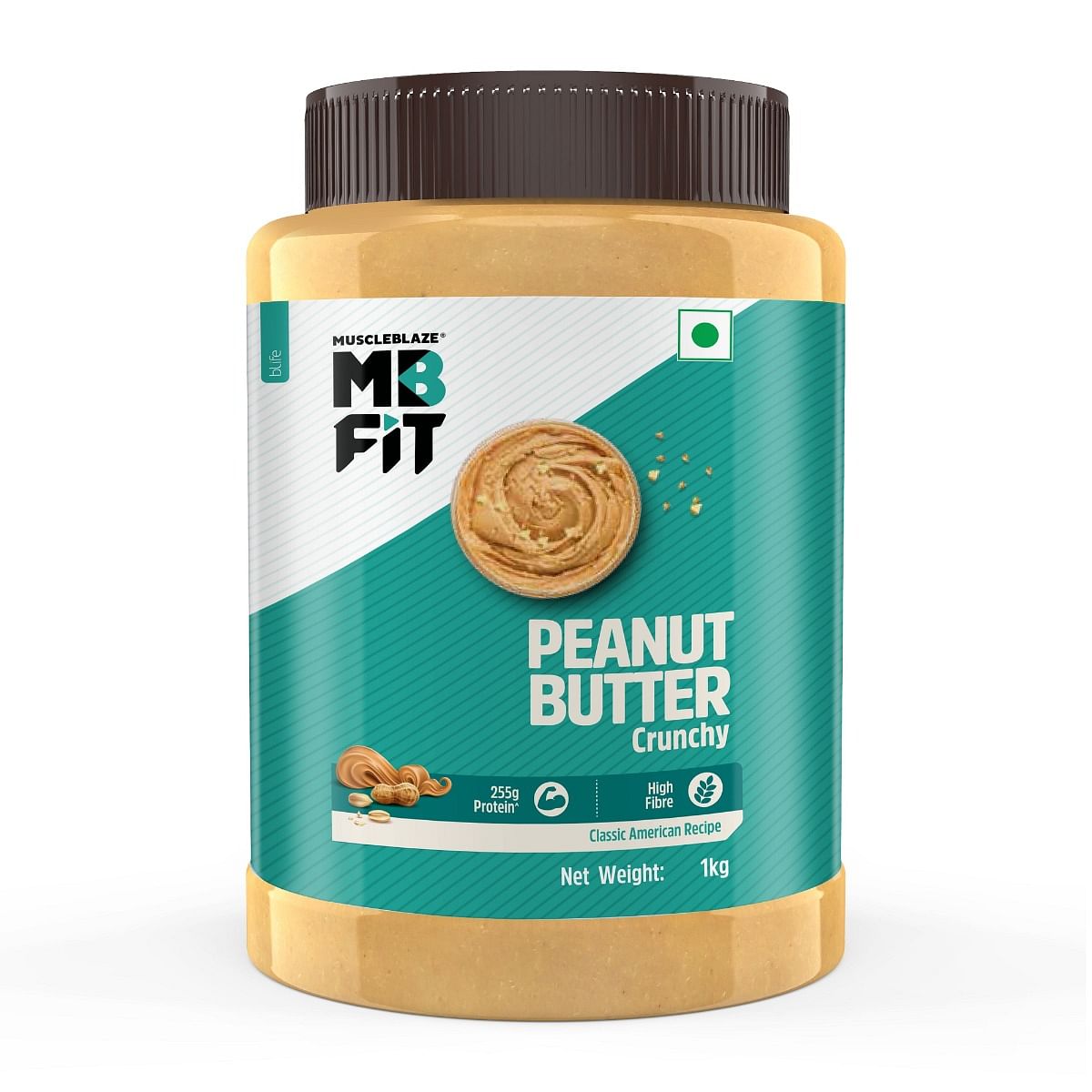 

MuscleBlaze Classic Peanut Butter with Omega 3 & 6, Crunchy, 255 g Protein Per Pack, Fibre Rich, No Trans Fat, 1 kg