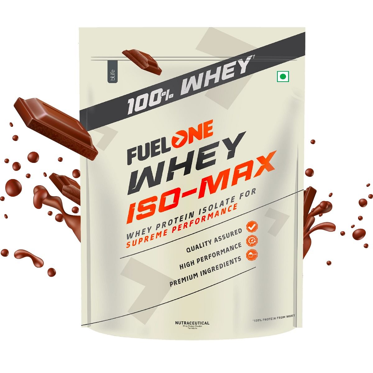 

FUELONE Whey Iso-Max (Chocolate, 1kg / 2.2lbs) | Whey Protein Isolate | 28g Protein