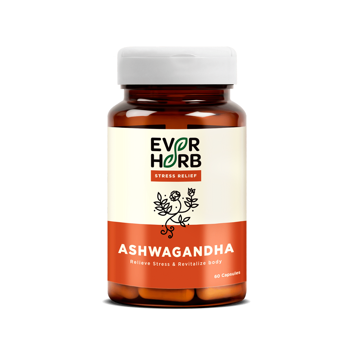 

EVERHERB ASHWAGANDHA - IMMUNITY BOOSTER CAPSULES - ANXIETY & STRESS RELIEF - BOTTLE OF 60 - BY PHARMEASY