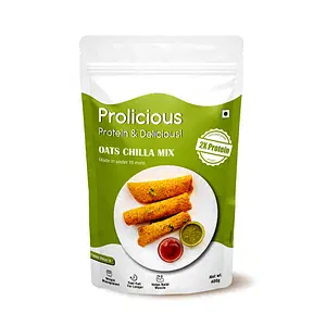 Prolicious Oats Chilla | 20% Plant Protein | Vegan | Goodness of Oats | 400g