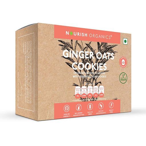 

Nourish Organics Ginger Oats Cookies (Pack of 5x2) - Wheat-Free