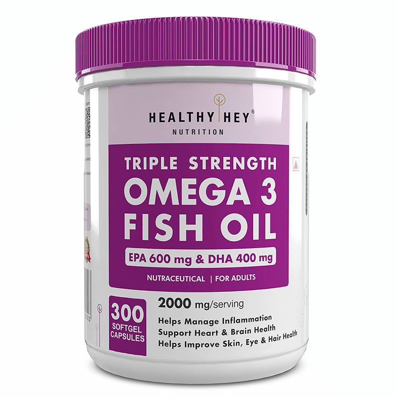 HealthyHey Sports Omega 3 Fish Oil 300 Softgel (EPA 600 - DHA 400)