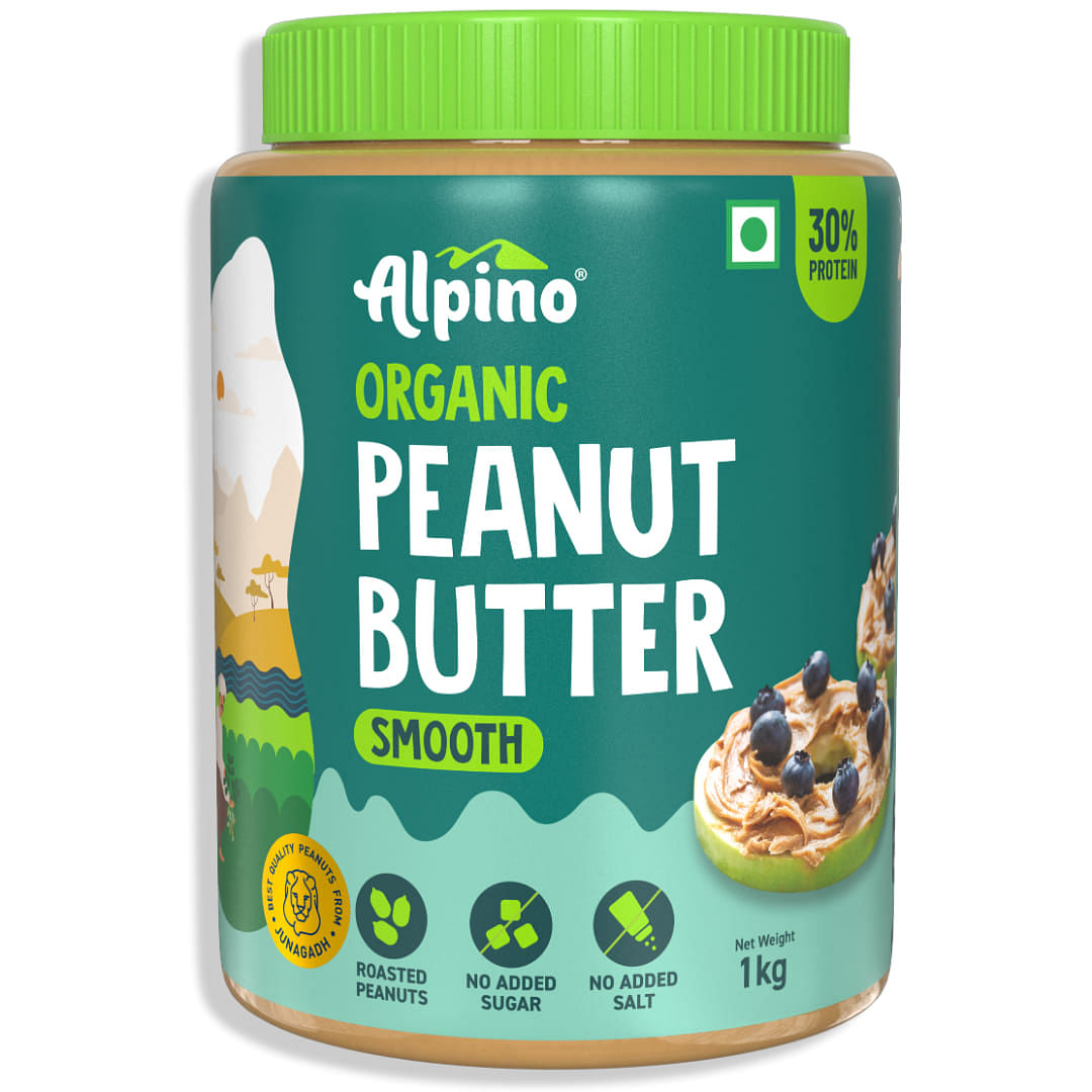 

Alpino Organic Natural Peanut Butter | 30% Protein | Made with 100% Organic Peanuts | No Added Sugar & Salt | Plant Based Protein Peanut Butter (SM...