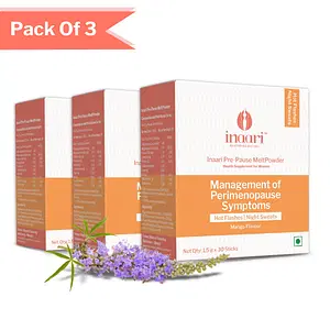 Inaari PrePause Powder - 30 Sticks Menopause Supplement | Helps Restore Menstrual Regularity & Hormonal Balance | Reduce Hot Flashes and Night Sweats | Manage Anxiety & Mood Swings | Zero Side Effects  - Pack Of 3