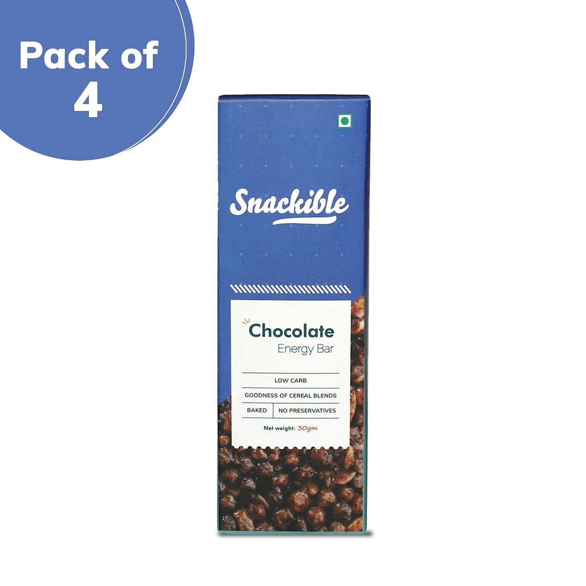 

Snackible Assorted Energy Bars Combo (Pack of 2 Each) - Chocolate and Cranberry Almond