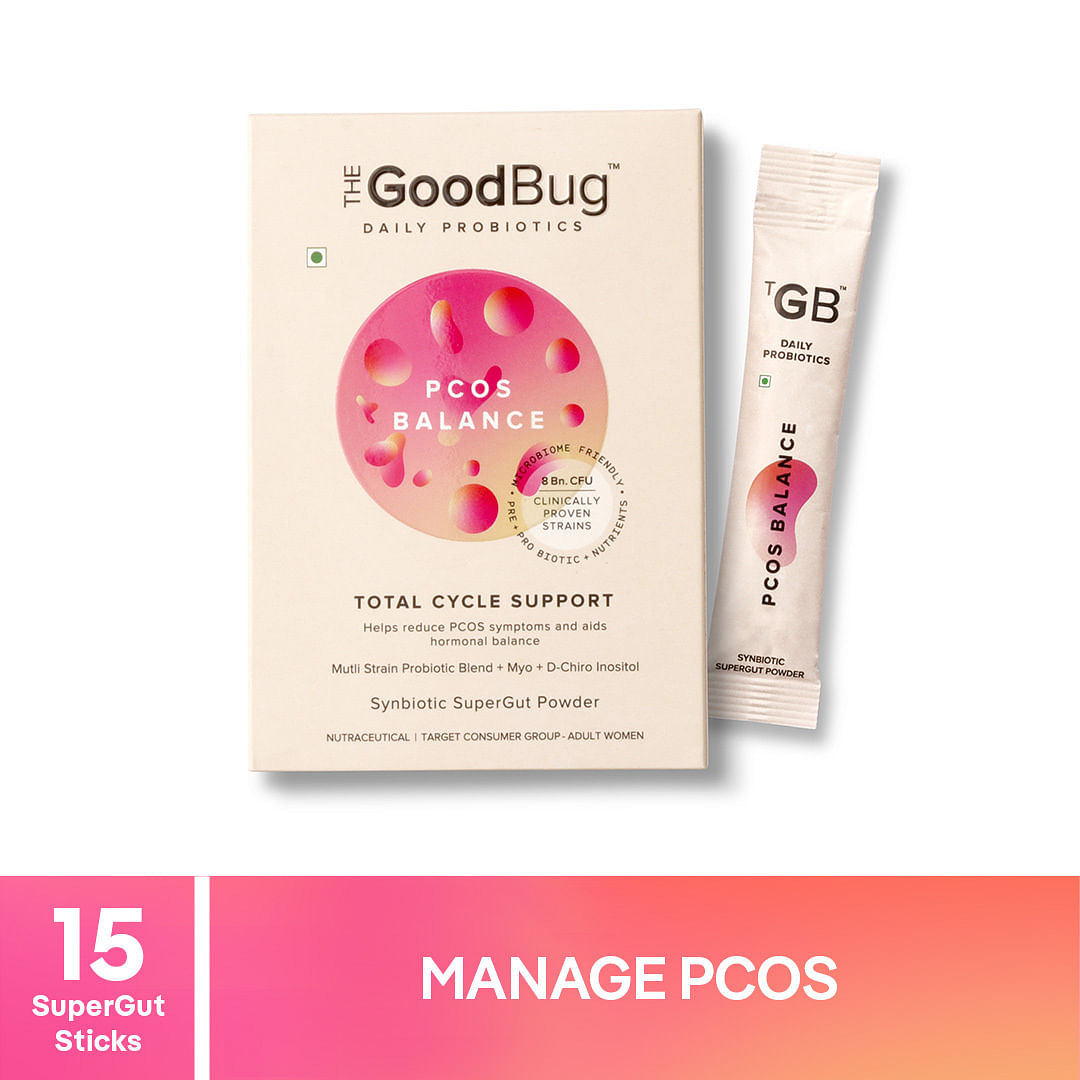 

The Good Bug PCOS Balance SuperGut Powder for Women | Pre & Probiotic Supplement that Helps in Hormonal Balance & Reduce PCOS Symptoms |15 Days Pack