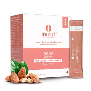 Inaari Restore Powder for PCOS Management - 30 Sticks | D Chiro Inositol | Nutritional Supplement for Women