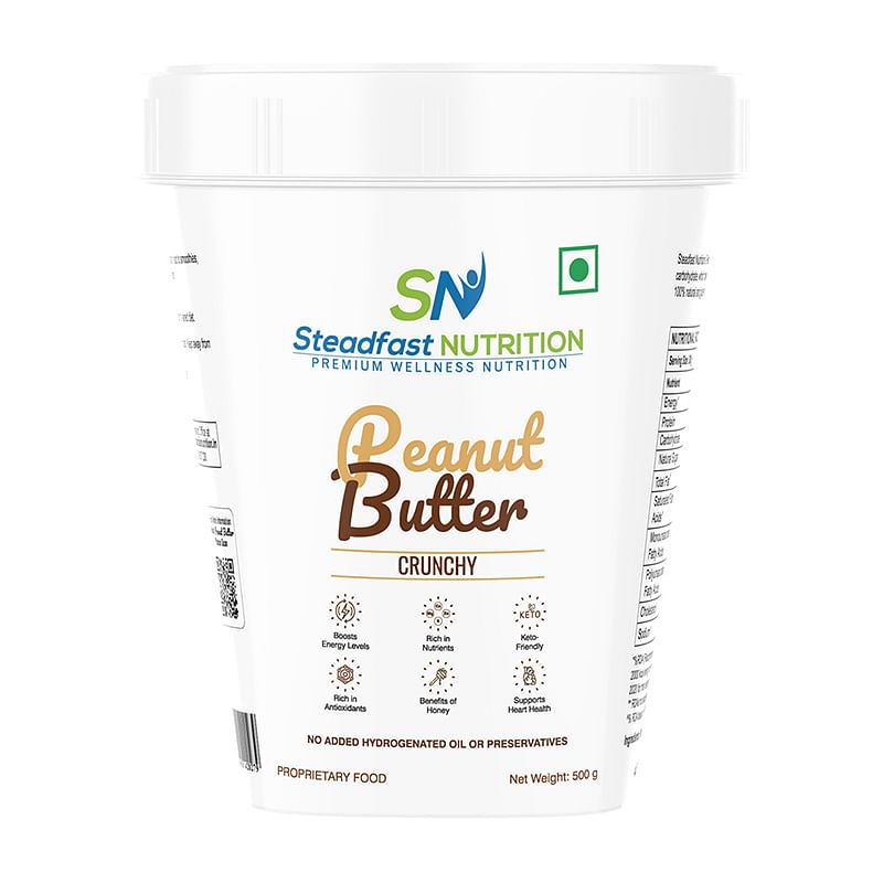 

Steadfast Nutrition Peanut Butter crunchy 500g|High Protein, Benefits of Honey|Keto Friendly|100% Natural & Gluten-Free|Boosts Energy Levels, free ...