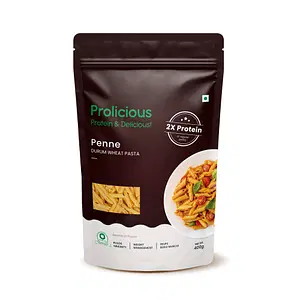 Prolicious Penne Pasta | 2X Protein | No Maida | Made with Durum Wheat | 400g