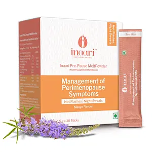 Inaari PrePause Powder - 30 Sticks Menopause Supplement | Helps Restore Menstrual Regularity & Hormonal Balance | Reduce Hot Flashes and Night Sweats | Manage Anxiety & Mood Swings | Zero Side Effects
