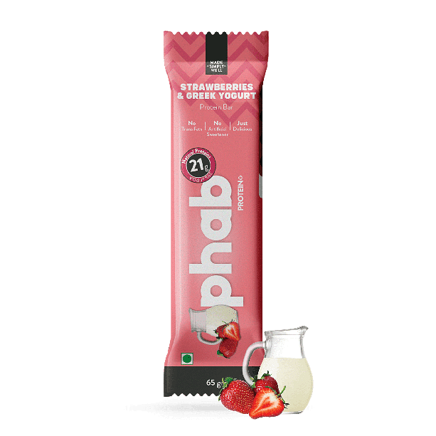 Phab Protein Bar - Strawberries & Greek Yogurt - 65gms