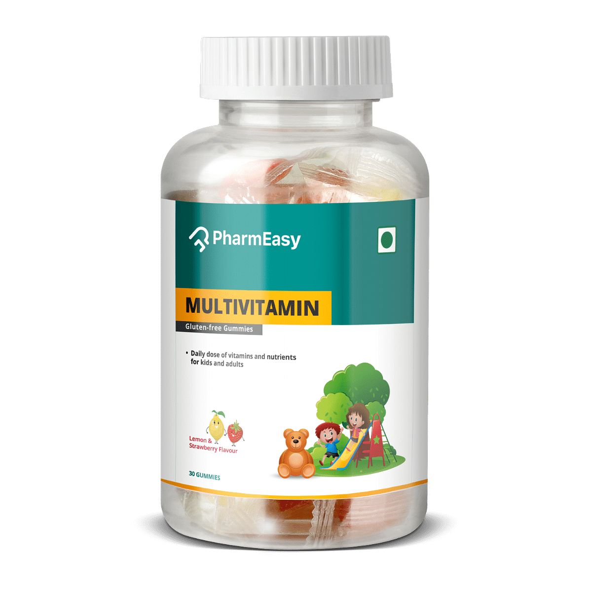 

PHARMEASY MULTIVITAMIN GUMMIES FOR KIDS AND ADULTS - HEALTHY GROWTH & IMMUNITY - BOTTLE OF 30