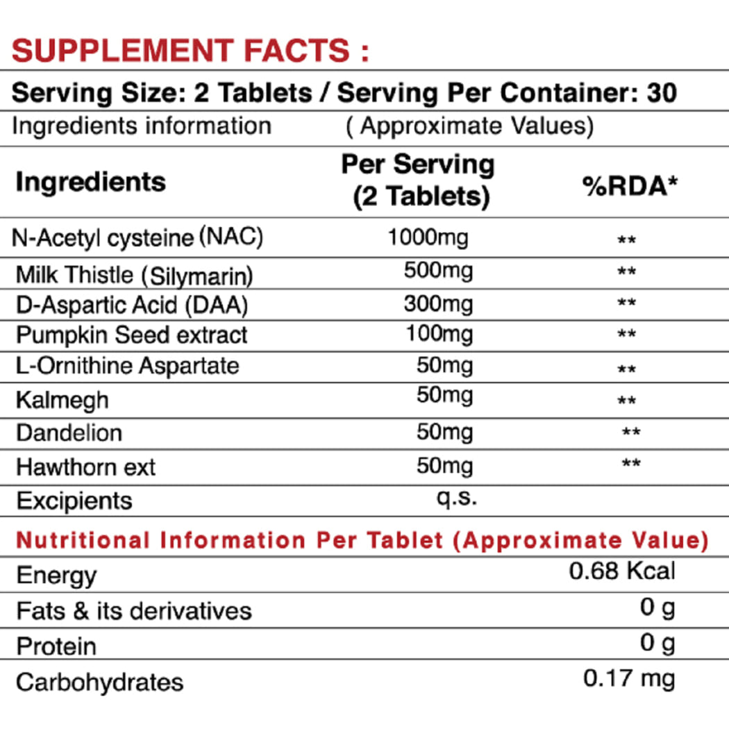 Pharmgrade LIV Clean Liver Detox With N Acetyl Cysteine (NAC) 1000mg