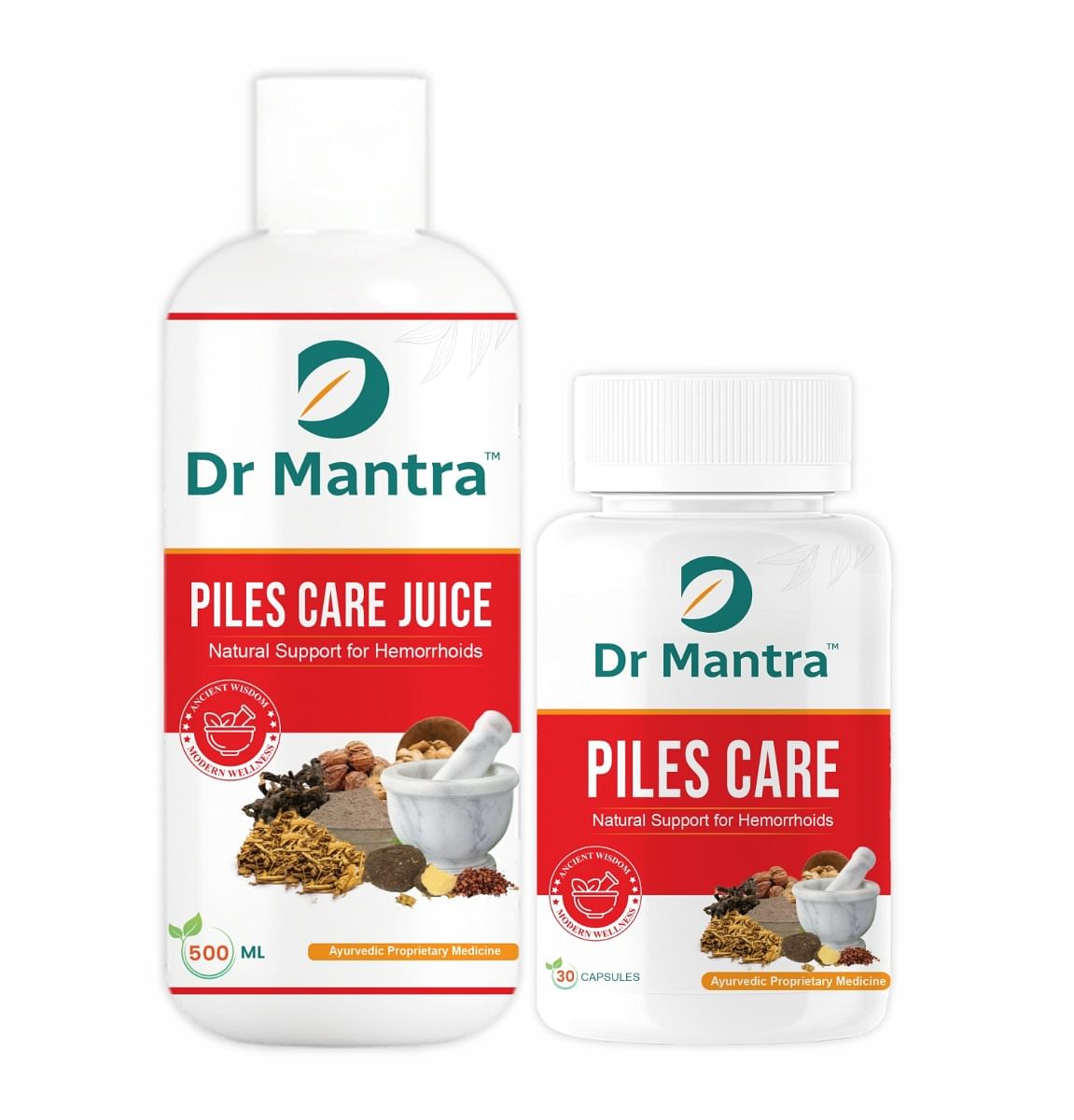 

Dr Mantra piles care combo |Piles Care Juice 500ml & Piles Care 30 Capsules