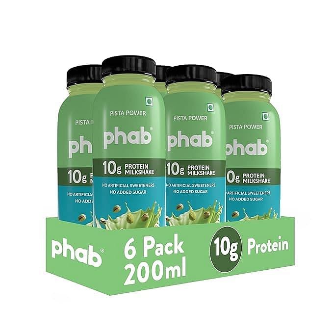 

Phab Pista Power Protein Milkshakes with 10g Protein & No Added Sugar | Gluten-Free & Gut-Friendly, Trans Fat Free | Rich Source of Fibre & Pre-bio...