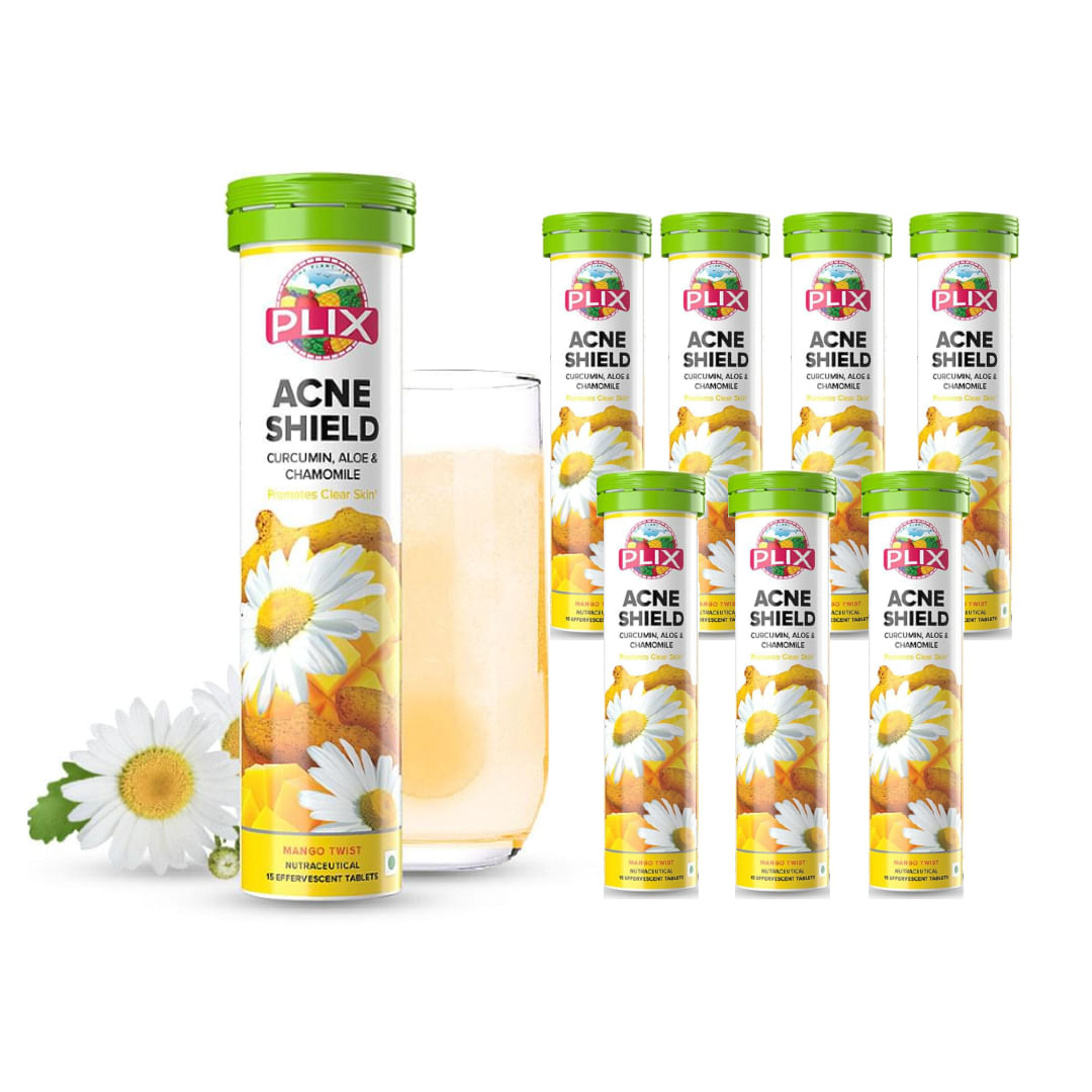 PLIX Acne Shield (15 Effervescent Tablets), Mango Twist Flavour Pack