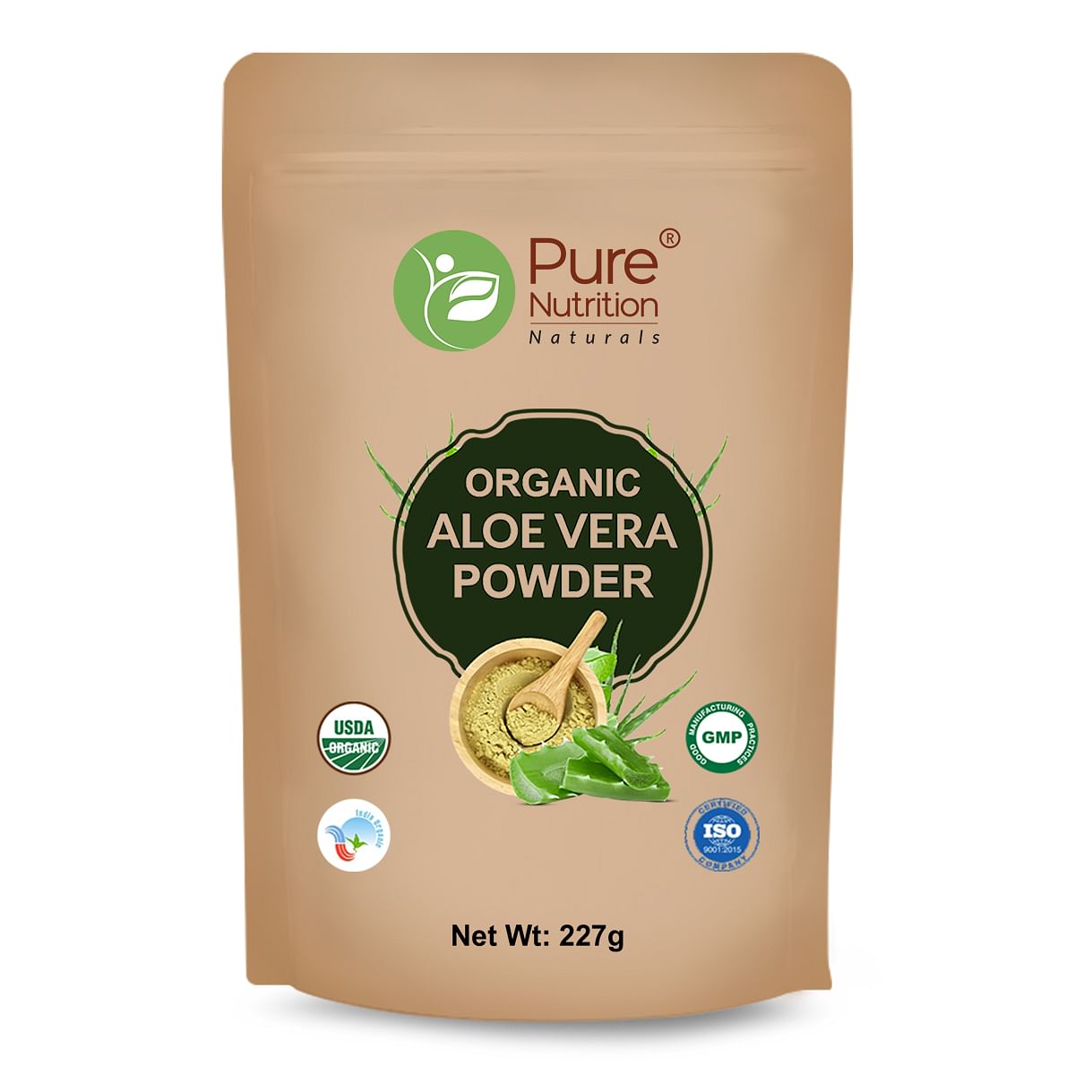 

Pure Nutrition Organic Aloe Vera Powder Treats Acne & Promotes Hair Growth (227 g)