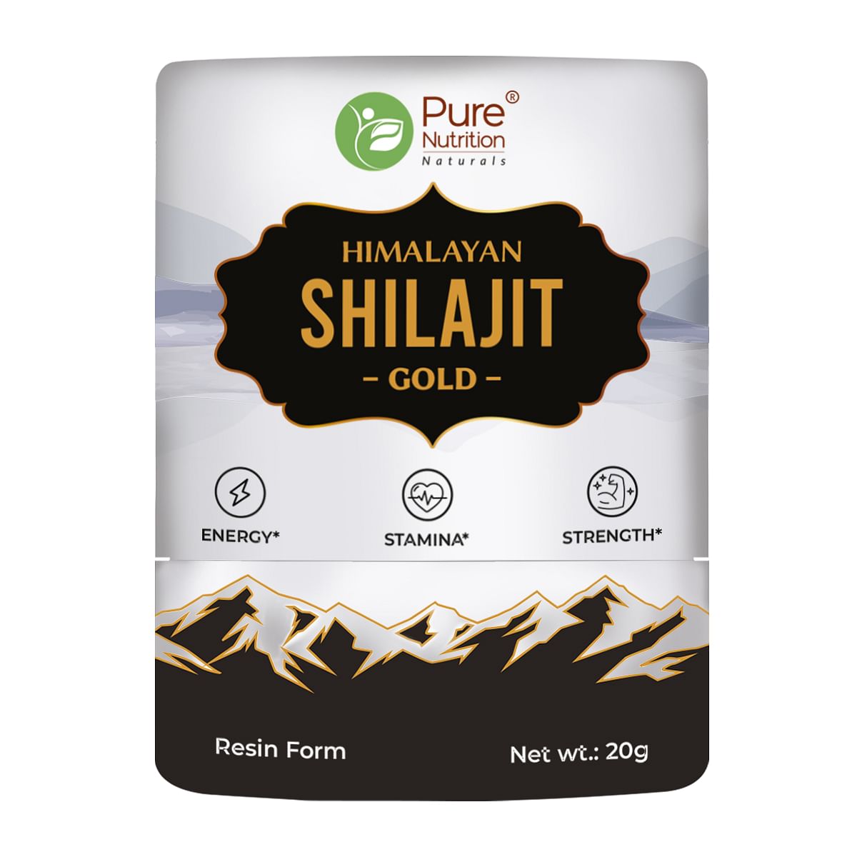 

Pure Nutrition Himalayan Shilajit Gold 20g Resin High in Fulvic acid Boosts Stamina & Strength (20g)