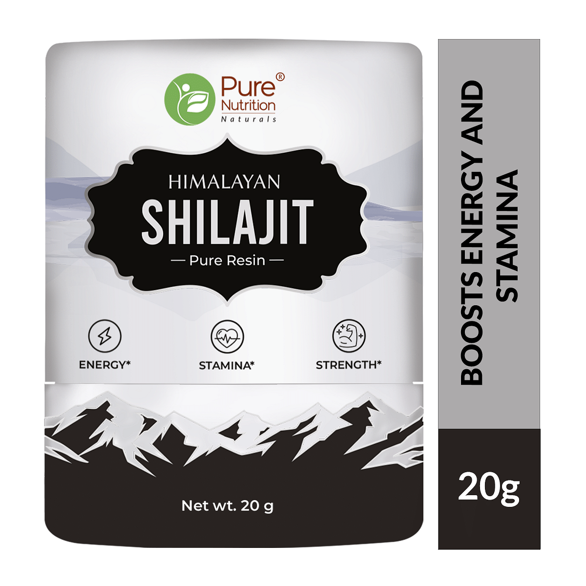 

Pure Nutrition Himalayan Shilajit Resin High in Fulvic Acid | Boosts Stamina ,Energy & Strength (20g)