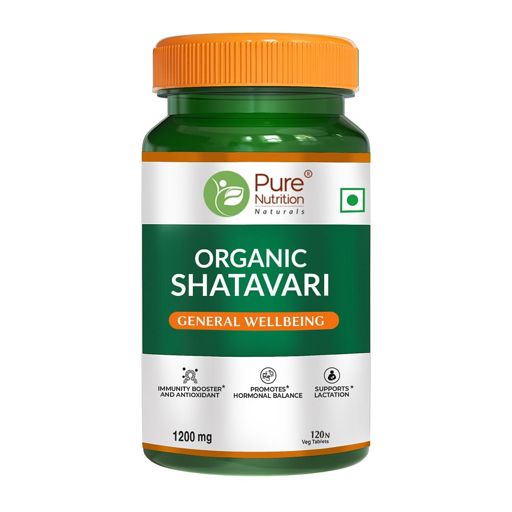 

Pure Nutrition Organic Shatavari Tablets Improves Hormonal Balance & Immunity In Women & Men (120 Tablets)