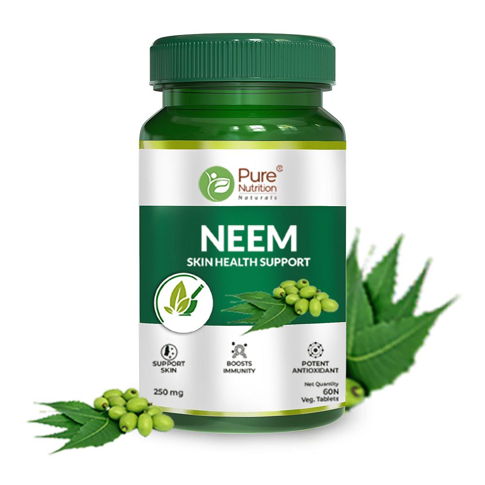 

Pure Nutrition Neem Tablets 100% Natural Support for Skin, Immunity, and Digestion - (60 Tablets)