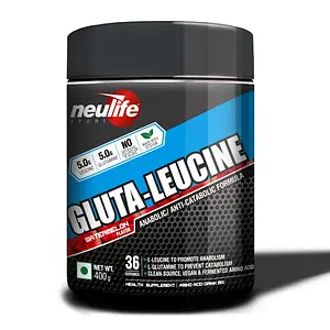 NEULIFE GLUTA-LEUCINE Leucine + Glutamine Powder BCAA Supplement 400g (Watermelon)