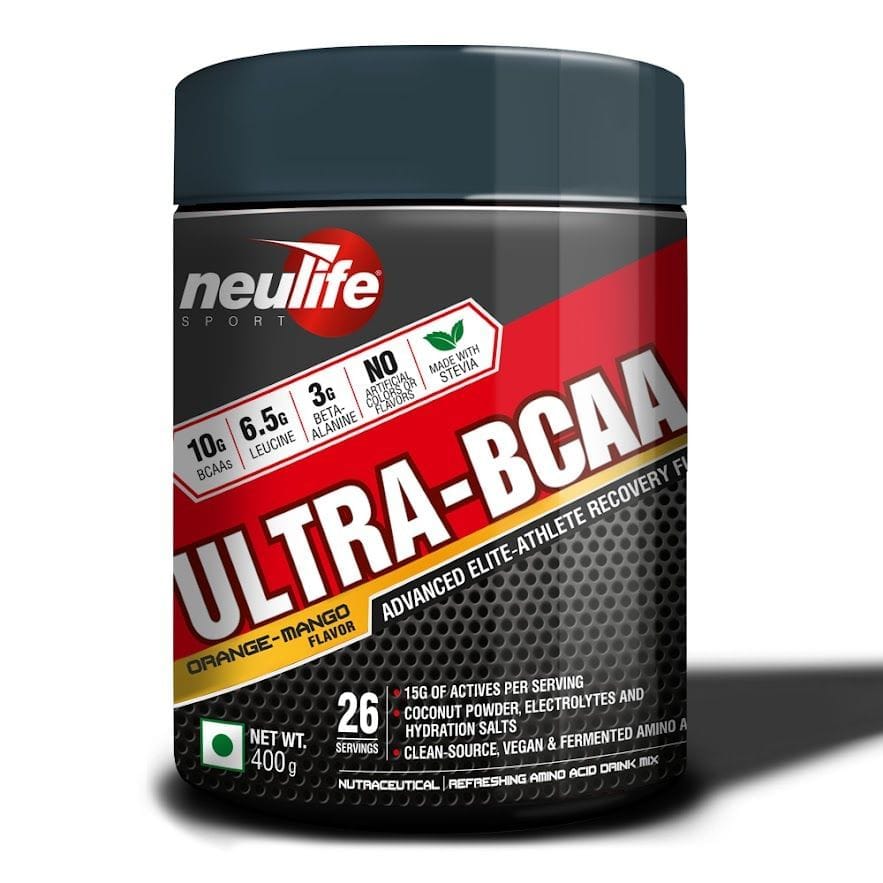 NEULIFE ULTRA-BCAA Leucine Dominant 4:1:1 BCAA with Beta-Alanine, Coconut Water & Electrolytes - Orange-Mango-image-27