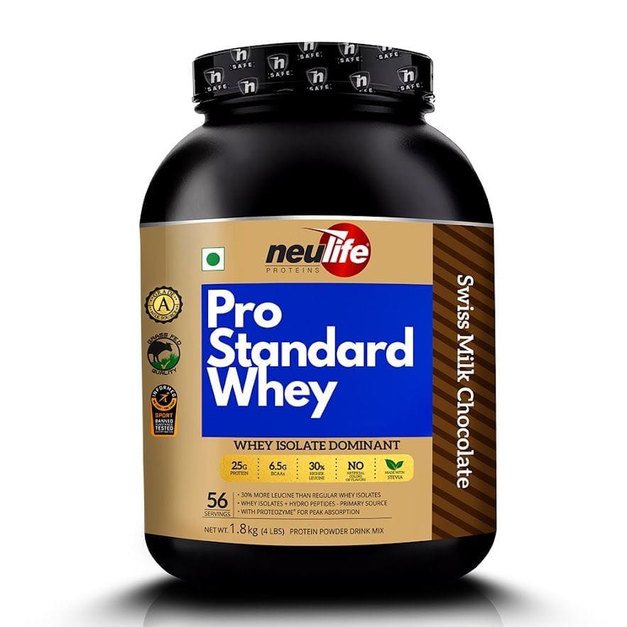 NEULIFE Pro Standard Advanced Whey Protein Isolate Powder with Added Leucine - Swiss Chocolate-image-37