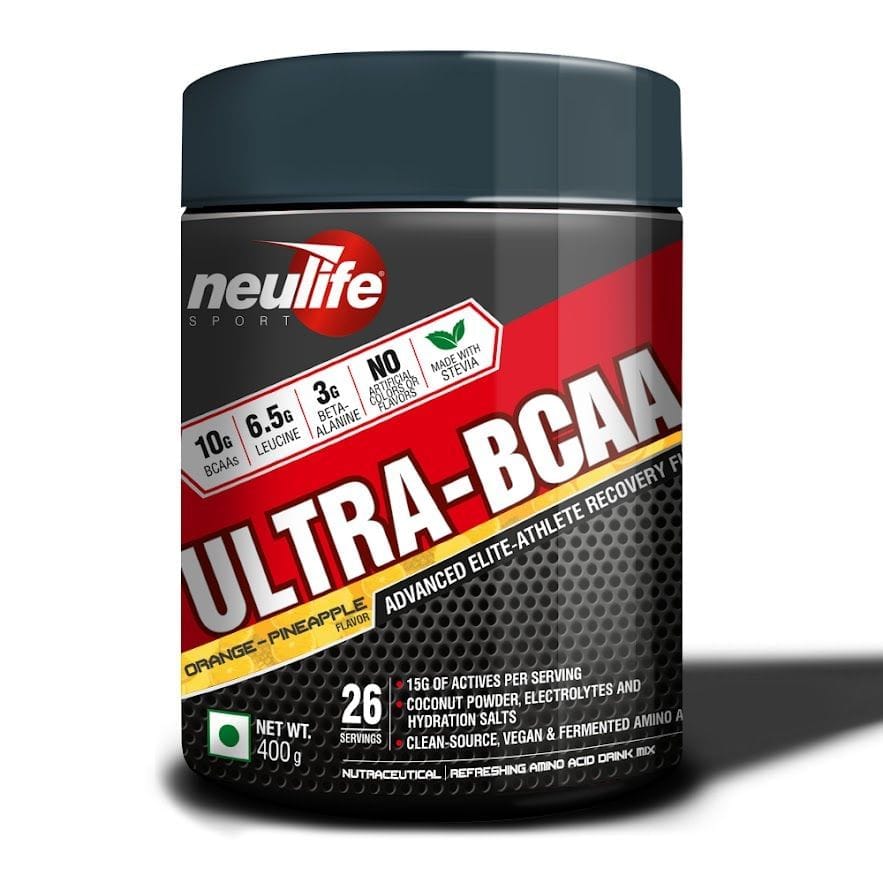 NEULIFE ULTRA-BCAA Powder 4:1:1 with 2X Leucine & Beta Alanine + Coconut Water & Electrolytes - Orange Pineapple-image-26