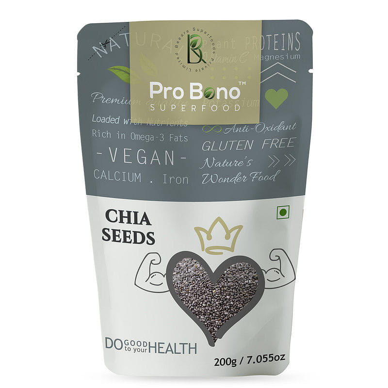 Pro bono Chia Seeds premium Raw chia seeds - 200gm-image-2