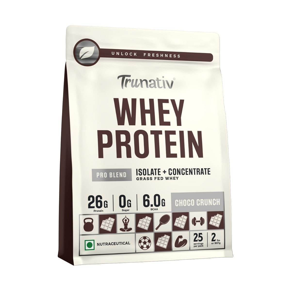 Trunativ Whey protein powder | Blend with Isolate and Concentrate- Choco Crunch Flavour-image-26