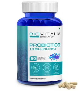 BIOVITALIA ORGANICS Probiotics | Improved digestion and Supports Weight Loss | Boost Immune System | 60 Capsules