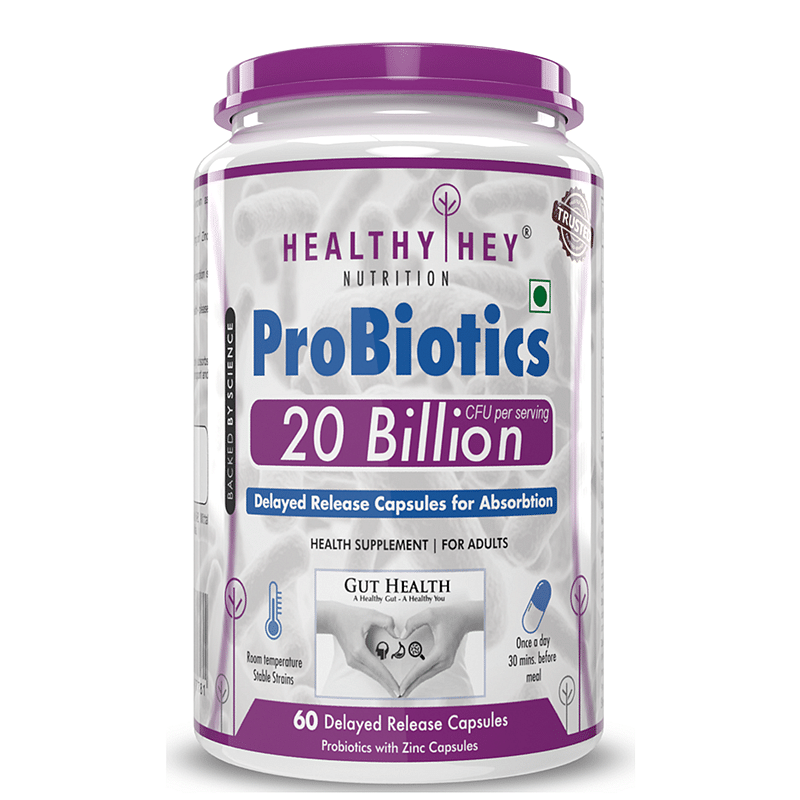 

HealthyHey Nutrition Probiotic 20 Billion Cfu Supplement with Delayed - Release Capsules for Temperature Stable, Digestion, and Immune Health - (60...