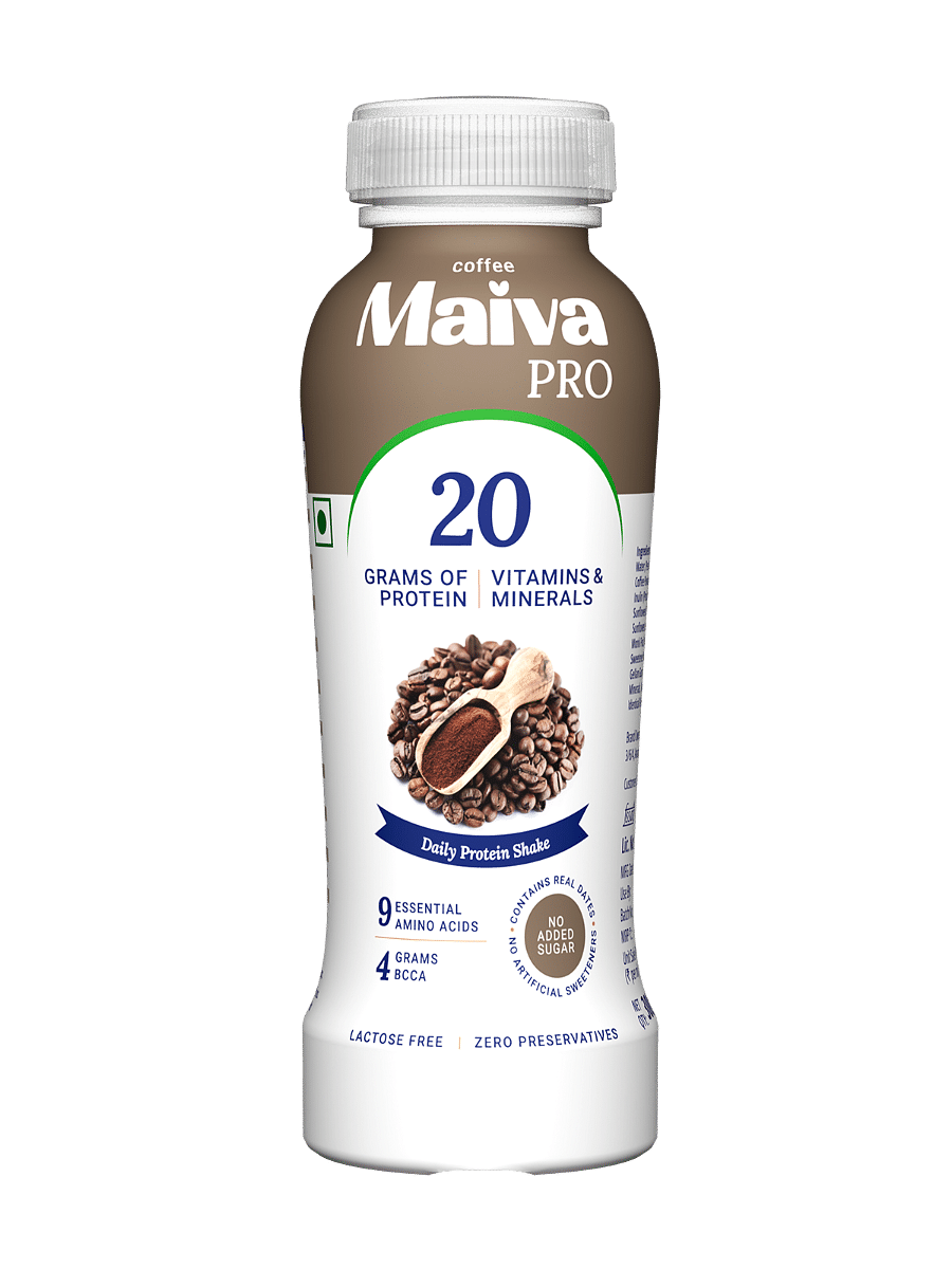

Maiva Pro Protein Drink - Coffee| Coffee Plant Protein Shake - 300ml (Pack of 4) | 20g Protein | Contains Dates | Vegan, Lactose-Free, No Preservat...