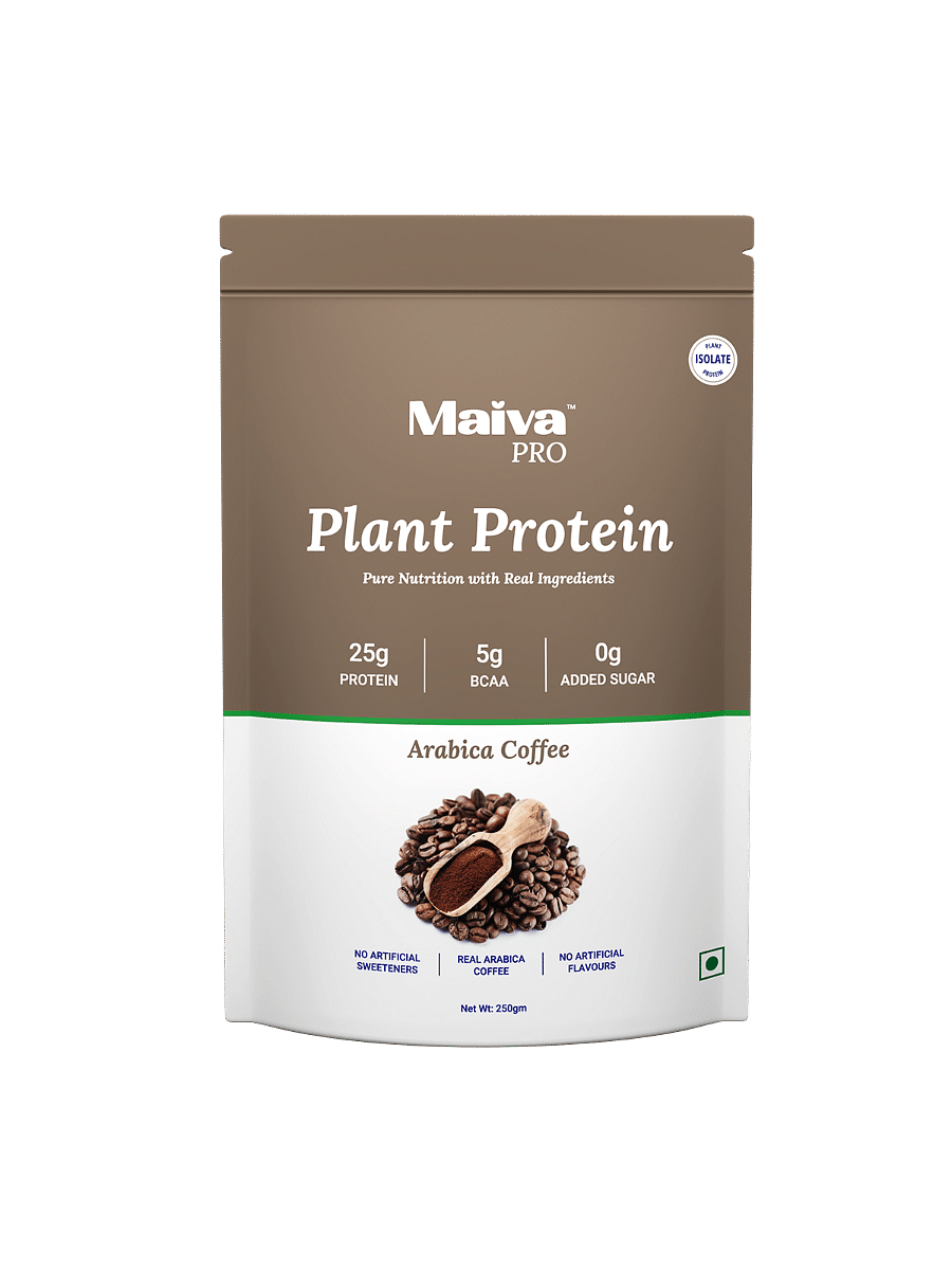 Maiva Pro | Plant Protein Isolate - Arabica Coffee | 25g Protein, 5g BCAA | All Essential Amino Acids | Gut Friendly, Easy to Digest | Real Dates | Vegan, Dairy Free, No Preservatives