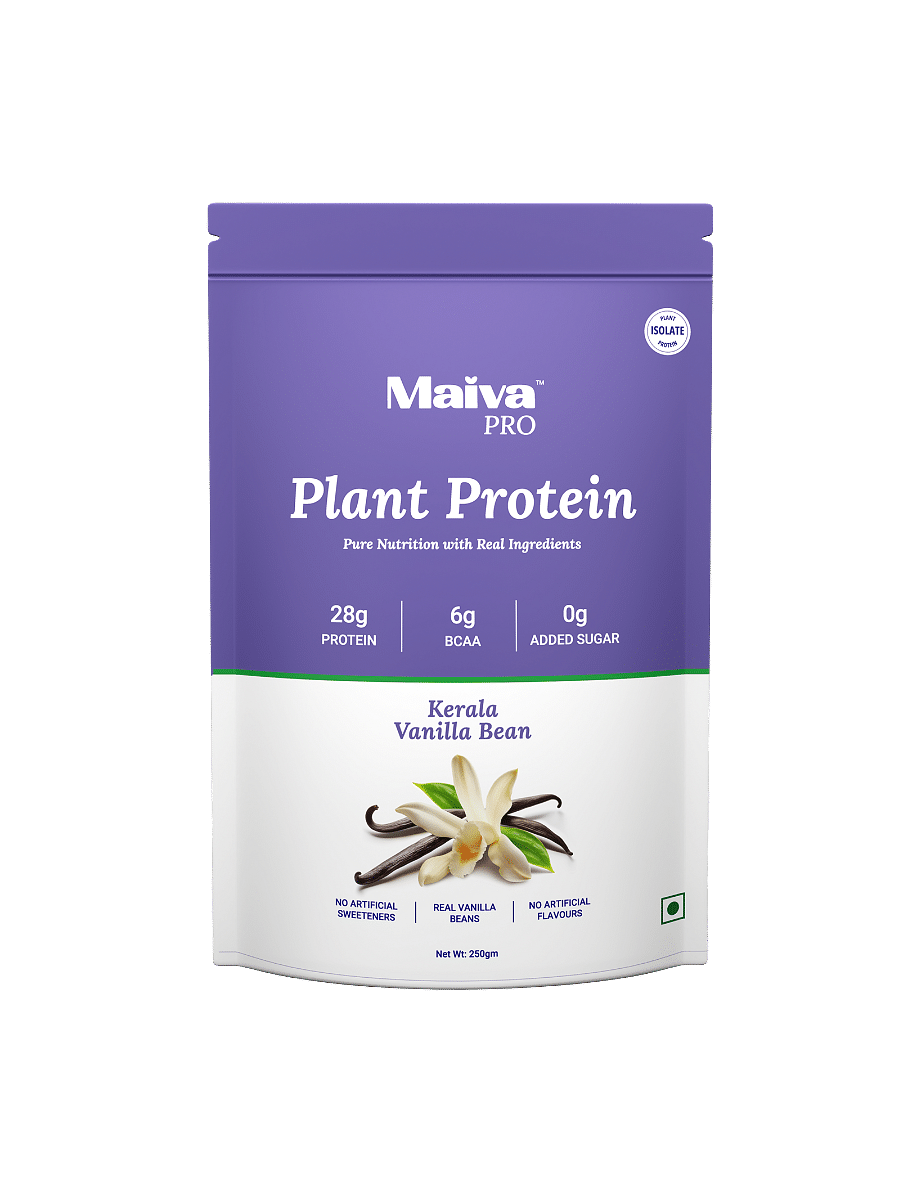 

Maiva Pro | Plant Protein Isolate - Kerala Vanilla Bean - 250gm | 28g Protein, 6g BCAA | All Essential Amino Acids | Gut Friendly, Easy to Digest |...