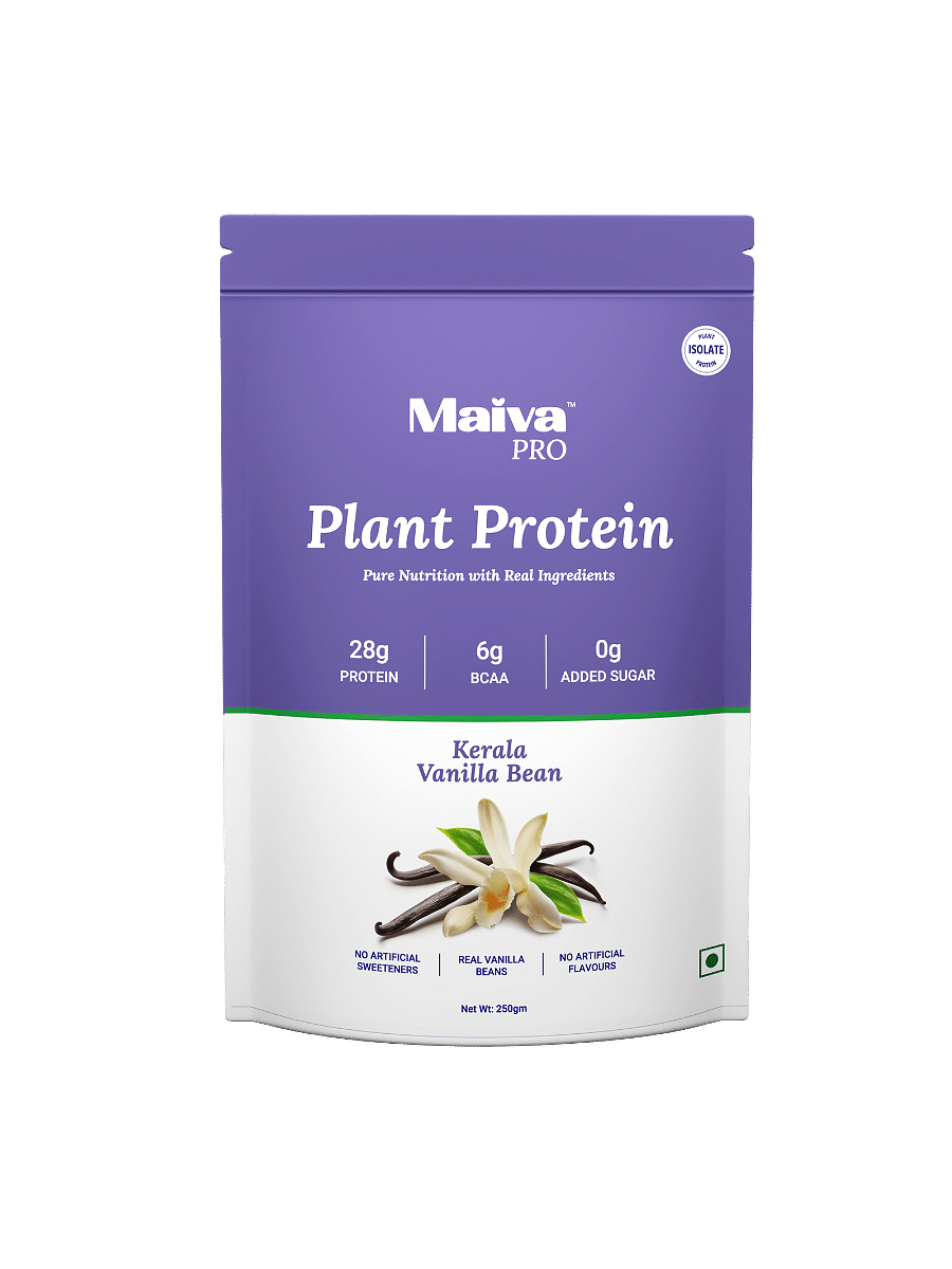 Maiva Pro | Plant Protein Isolate - Kerala Vanilla Bean | 28g Protein, 6g BCAA | All Essential Amino Acids | Gut Friendly, Easy to Digest | Real Dates | Vegan, Dairy Free, No Preservatives