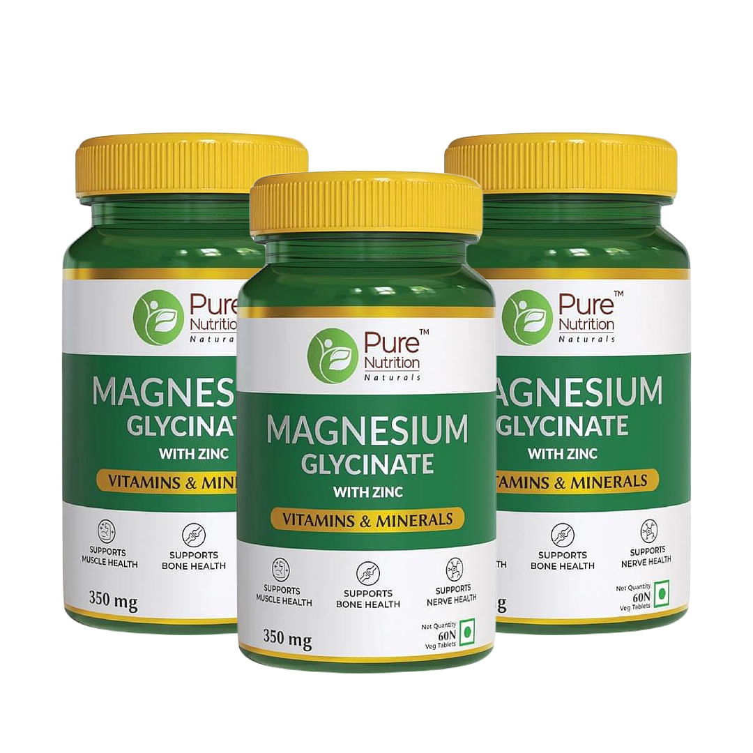 Pure Nutrition Magnesium l Magnesium Glycinate tablets for Bone and
