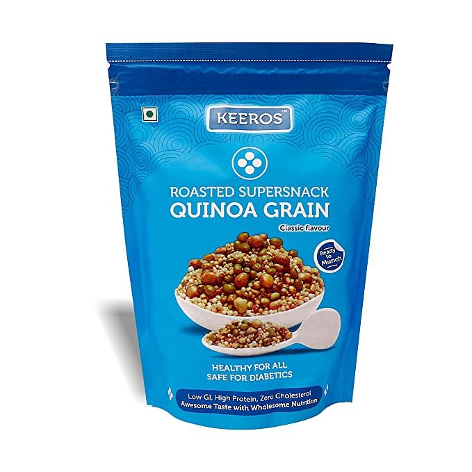 

Keeros Quinoa Grain Roasted & Healthy Snacks for Weight Loss | Diabetic Friendly, Diet Namkeen & Snacks | Gluten Free, High Protein, Low Calorie, T...