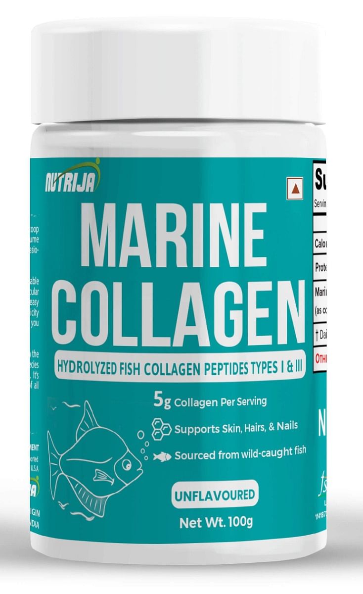 

NutriJa Lifesciences Marine Collagen Peptides – Hydrolyzed Fish Collagen - Highly Bioavailable| Clinically Proven Ingredient with 95% Protein, Supp...