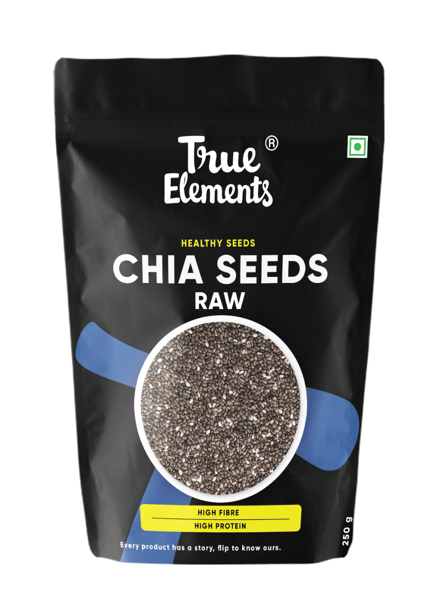 True Elements Raw Chia Seeds 250 g NonGMO Seeds Rich in Omega