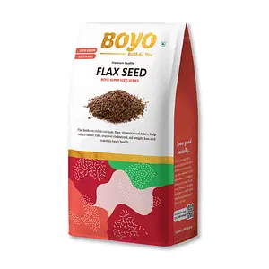 BOYO Raw Flax Seed 250g Fibre Rich Alsi Seeds, Rich Source Of Lignin
