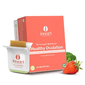 Inaari Reenergise MeltStrips Natural Formulation to boost Ovulation for Women Planning Pregnancy Slow Reproductive Ageing Boosts Energy Free Trravel Pouch 1 pack (30 MeltStrips)