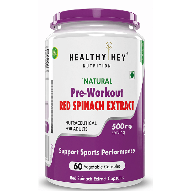 

HealthyHey Nutrition Natural Pre-Workout Red Spinach Extract 60 capsules