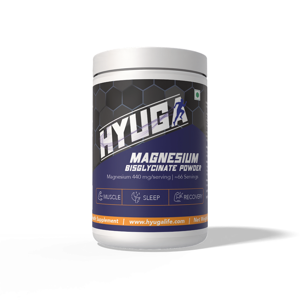 

Hyuga Magnesium Bisglycinate Chelated Powder - 200g | Sleep & Recovery, Nerve Function, Muscle Health Support