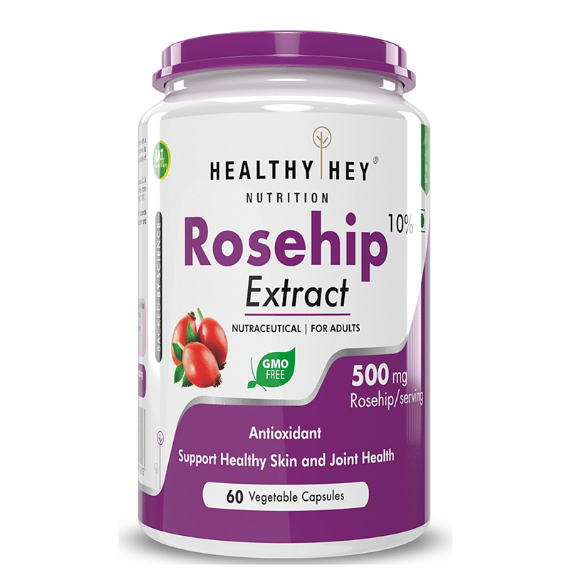 

HealthyHey Nutrition Rosehip Extract 60 Veg Capsules (500mg)